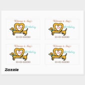 犬漫画 長方形シール (シート)