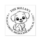 犬熱狂する恋人テーマ セルフインキングスタンプ (デザイン)