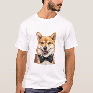 犬犬の蝶ネクタイ Tシャツ