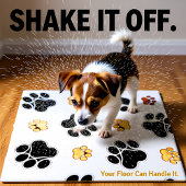 犬犬の足のプリントの白を黒くし、日焼けさせて下さい タイル