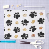 犬犬の足のプリントの白を黒くし、日焼けさせて下さい 薄葉紙 (クラフト)