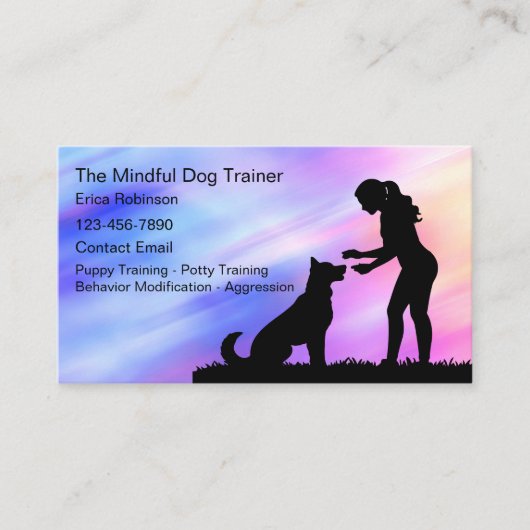 犬犬トレーナービジネスカード 名刺 (正面)