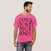 犬犬レトロな友人 Tシャツ (正面フル)