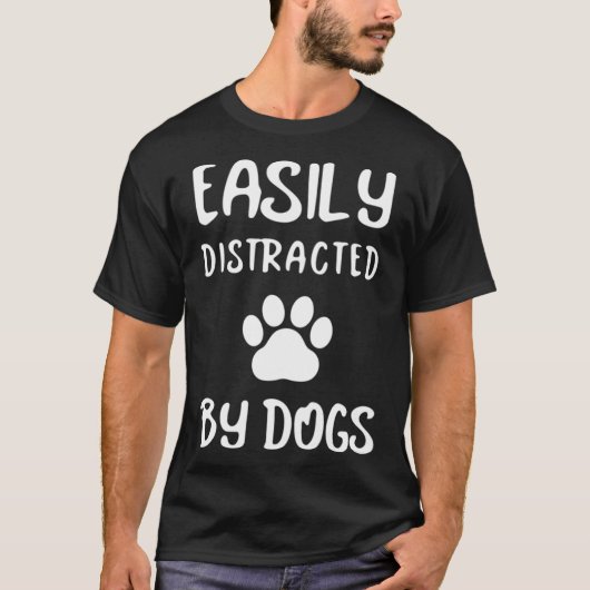 犬犬好きの犬の母犬に気が散りやすい Tシャツ (正面)