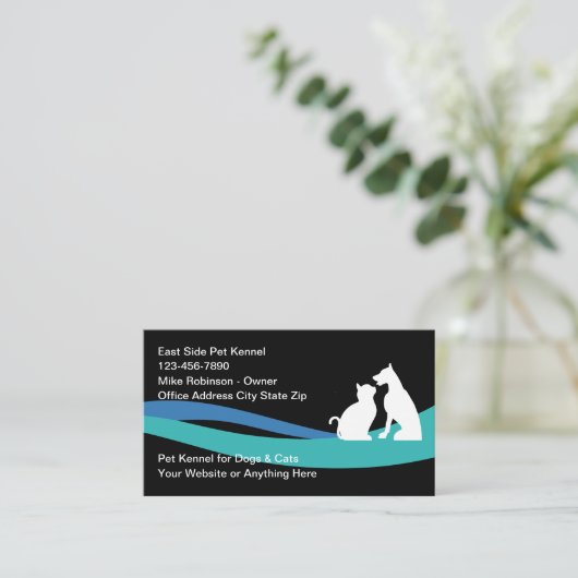 犬犬犬猫用テーマ名刺 名刺 (スタンド正面)