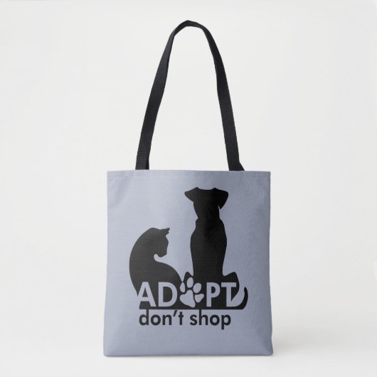 犬猫を買い物しない トートバッグ (正面)