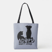 犬猫を買い物しない トートバッグ (裏面)