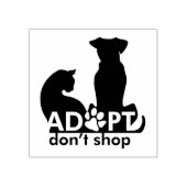 犬猫を買い物しない ラバースタンプ (インプリント)