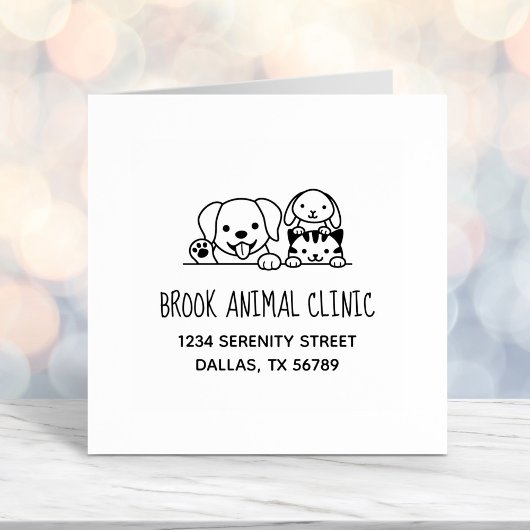 犬猫ウサギ獣医アニマルクリニックの住所 セルフインキングスタンプ