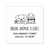 犬猫ウサギ獣医アニマルクリニックの住所 セルフインキングスタンプ (デザイン)