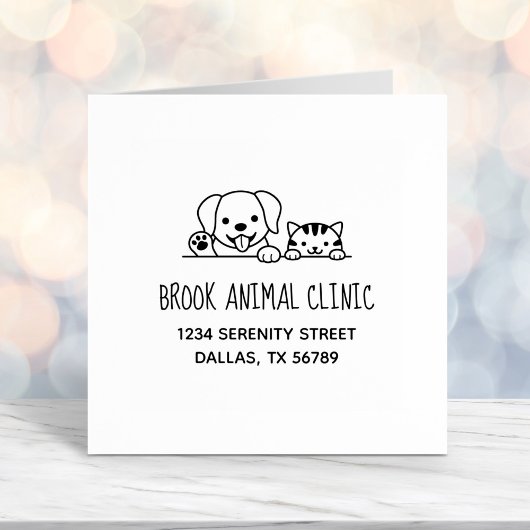 犬猫獣医アニマルクリニックの住所 セルフインキングスタンプ