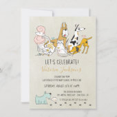 犬猫鳥獣医学校卒業 招待状 (正面)