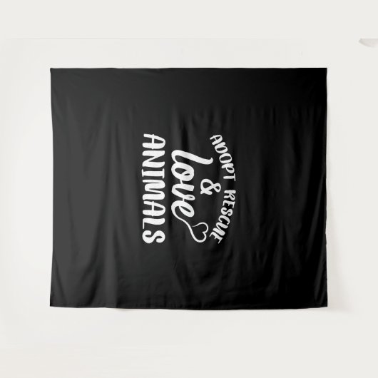 犬猫 タペストリー (正面(横))