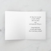 犬獣医の卒業式おめでとう カード (内部)