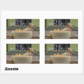 犬用の長方形貼りシール 長方形シール (シート)