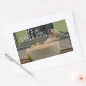 犬用の長方形貼りシール 長方形シール (封筒)