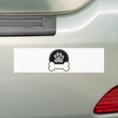 犬用の骨および足 バンパーステッカー (車上)