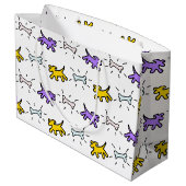 犬用の骨の落書きのスタイルは色Lギフトバッグ1を選びます ラージペーパーバッグ (裏面アングル)