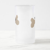 犬用の骨及び足のプリント フロストグラスビールジョッキ (中央)