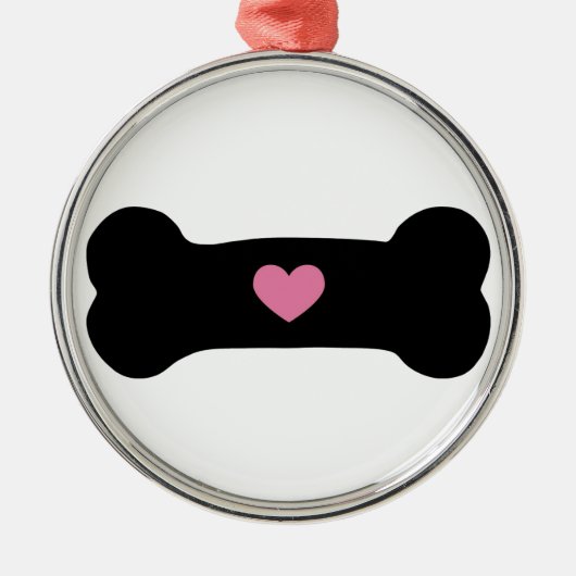 犬用の骨 メタルオーナメント (正面)