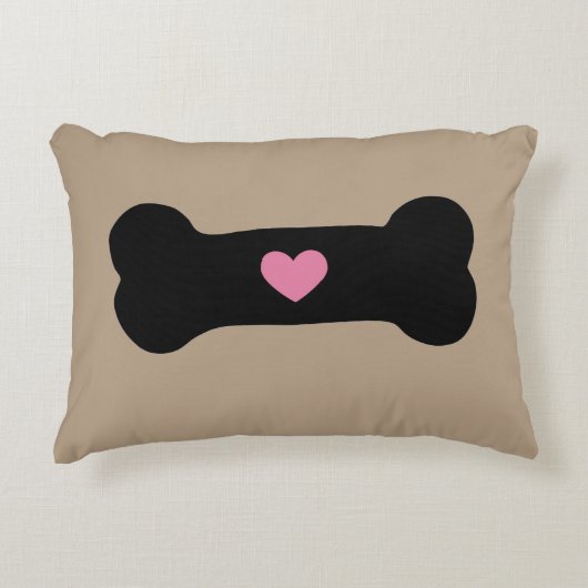 犬用の骨-枕 アクセントクッション (正面)
