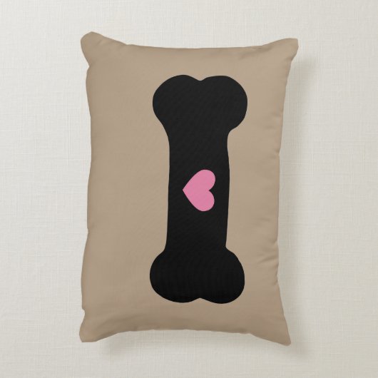 犬用の骨-枕 アクセントクッション (裏面(縦))