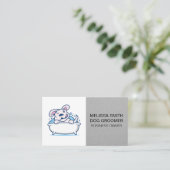 犬用ウォッシュ | 金属お洒落アポイントメントカード 予約カード (スタンド正面)