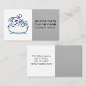 犬用ウォッシュ | 金属お洒落アポイントメントカード 予約カード (正面/裏面)