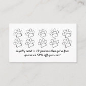 犬用グルーミングロイヤリティカード ロイヤリティカード (裏面)