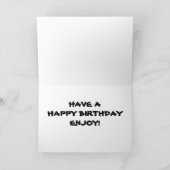 犬用サングラカッコいいスハッピーバースデーツイン カード (内部)