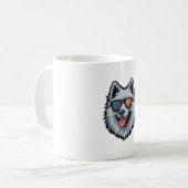 犬用サングラス 山の夕日反射 コーヒーマグカップ (正面左)