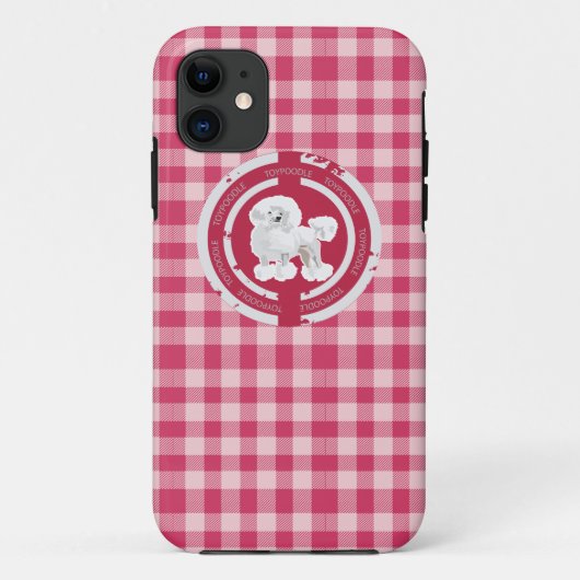 犬用トイプードル(ピンク) Case-Mate iPhoneケース (裏面)