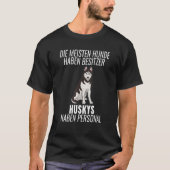 犬用ハスキー犬 Tシャツ (正面)