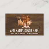 犬用パック | ドギーのトレーニングと気に 名刺 (正面)