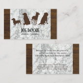 犬用パック | 犬のトレーニング木大理石 名刺 (正面/裏面)