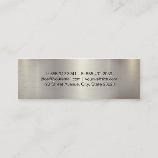 犬用パック | 犬のトレーニング金属の光沢のある背景 スキニー名刺 (裏面)