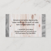 犬用パック |犬のトレーニング |木材 |大理石 名刺 (裏面)