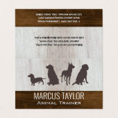 犬用パック | 犬訓練 | 木目 名刺 (外部フラット)