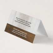 犬用パック | 犬訓練 | 木目 名刺 (裏面)