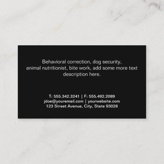 犬用パック |犬 |木目 名刺 (裏面)