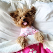 犬用ピンクポー素晴らしトプリント毛布 フリースブランケット