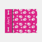 犬用ピンクポー素晴らしトプリント毛布 フリースブランケット (正面(横))