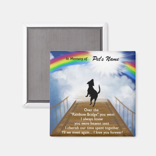 犬用レインボーブリッジ記念詩 マグネット (正面/裏面)