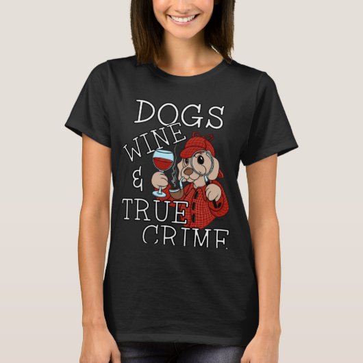 犬用ワインと真犯人ミステリーファン Tシャツ (正面)