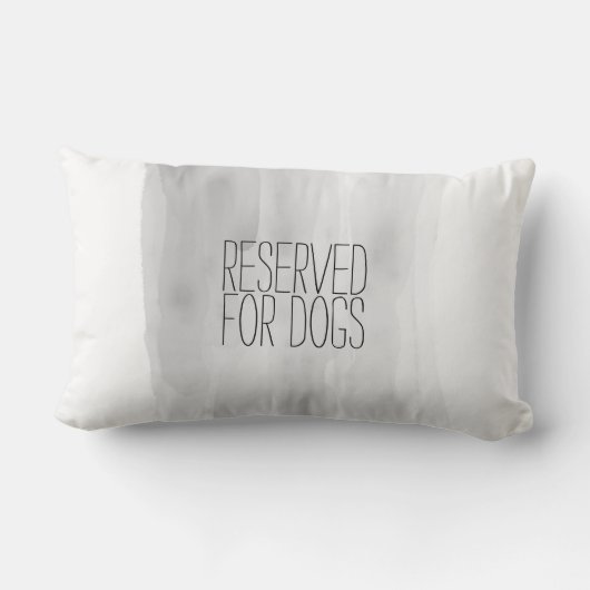 犬用引用文枕グレーとホワイト ランバークッション (裏面)