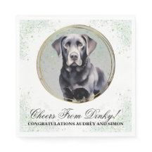 犬用結婚ブラックラボのナプキン写真