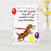 犬用誕生日カード カード (黄色い花)