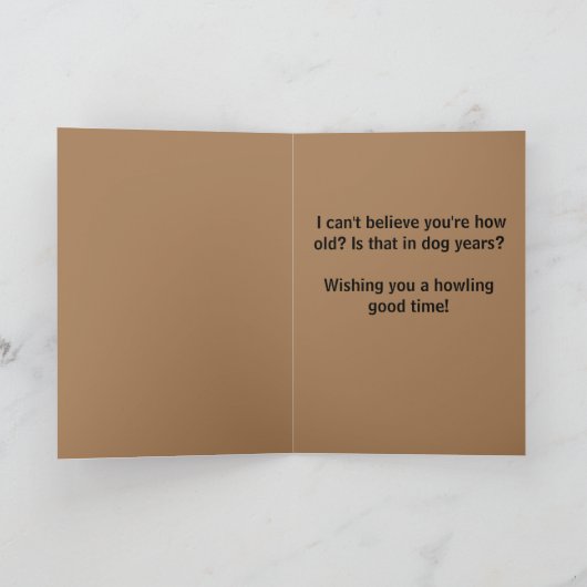 犬用誕生日カード カード (内部)