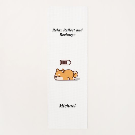 犬睡眠電池充電電力エネルギーおもしろい ヨガマット (正面)