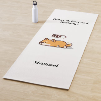 犬睡眠電池充電電力エネルギーおもしろい ヨガマット